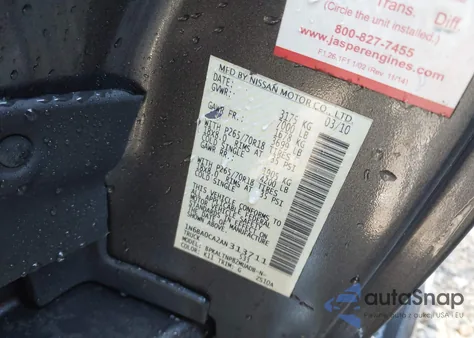 2010 Nissan Titan Se из США, поврежденный, VIN 1N6BA0CA2AN313711